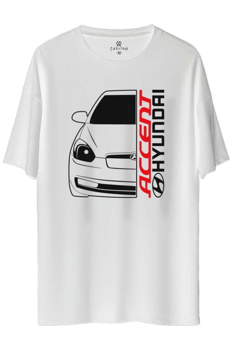 Hyundai Accent Baskılı Oversize Tişört