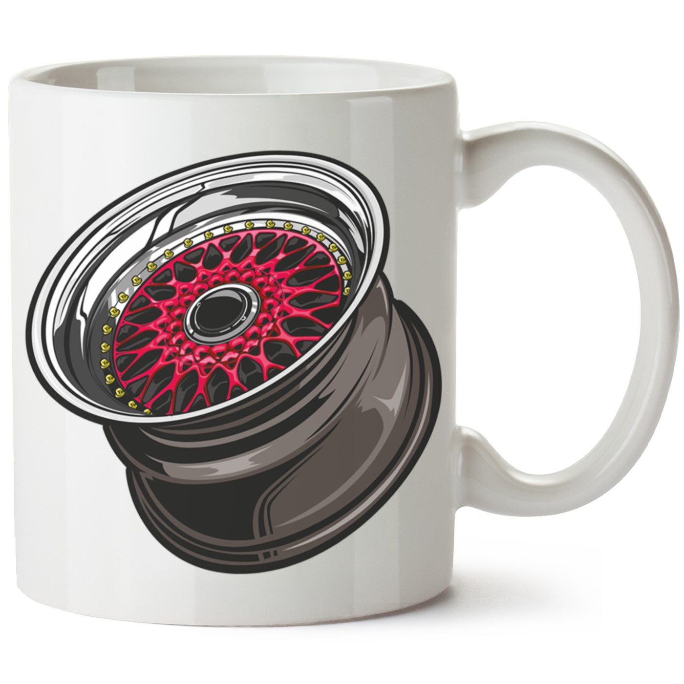 Jant Baskılı Porselen Kupa Bardak