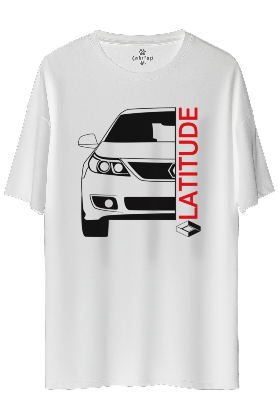 Renault Latitute Baskılı Oversize Tişört
