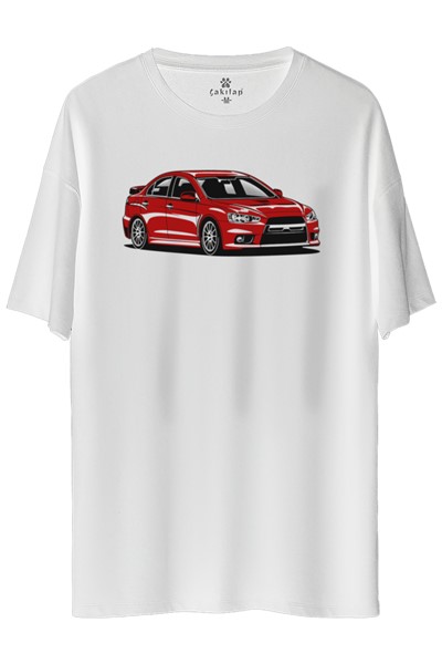 Mitsubishi Evo 10 Baskılı Oversize Tişört
