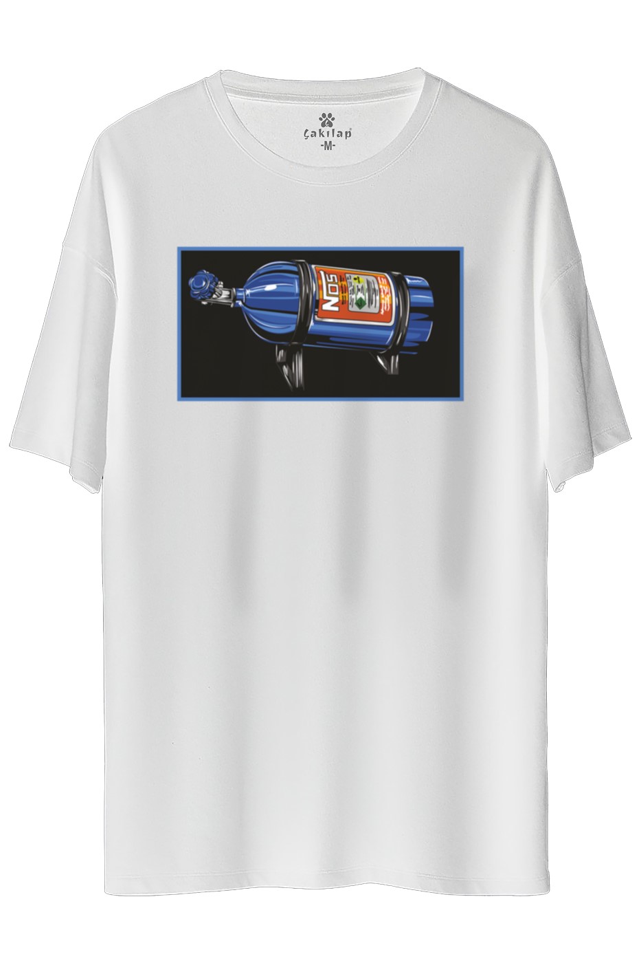 Nos Baskılı Oversize Tişört