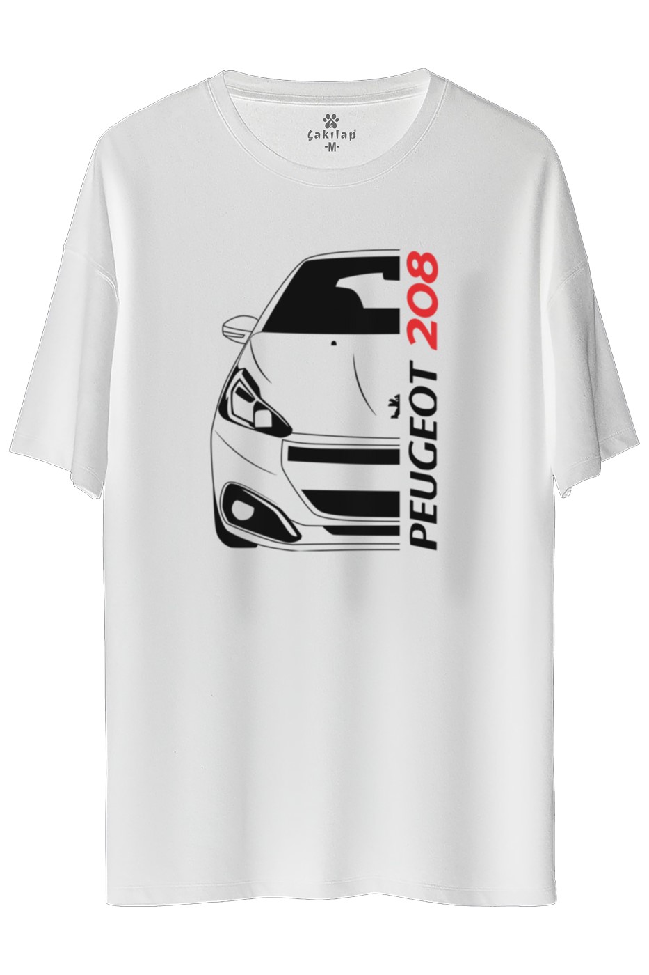 Peugeot 208 Baskılı Oversize Tişört