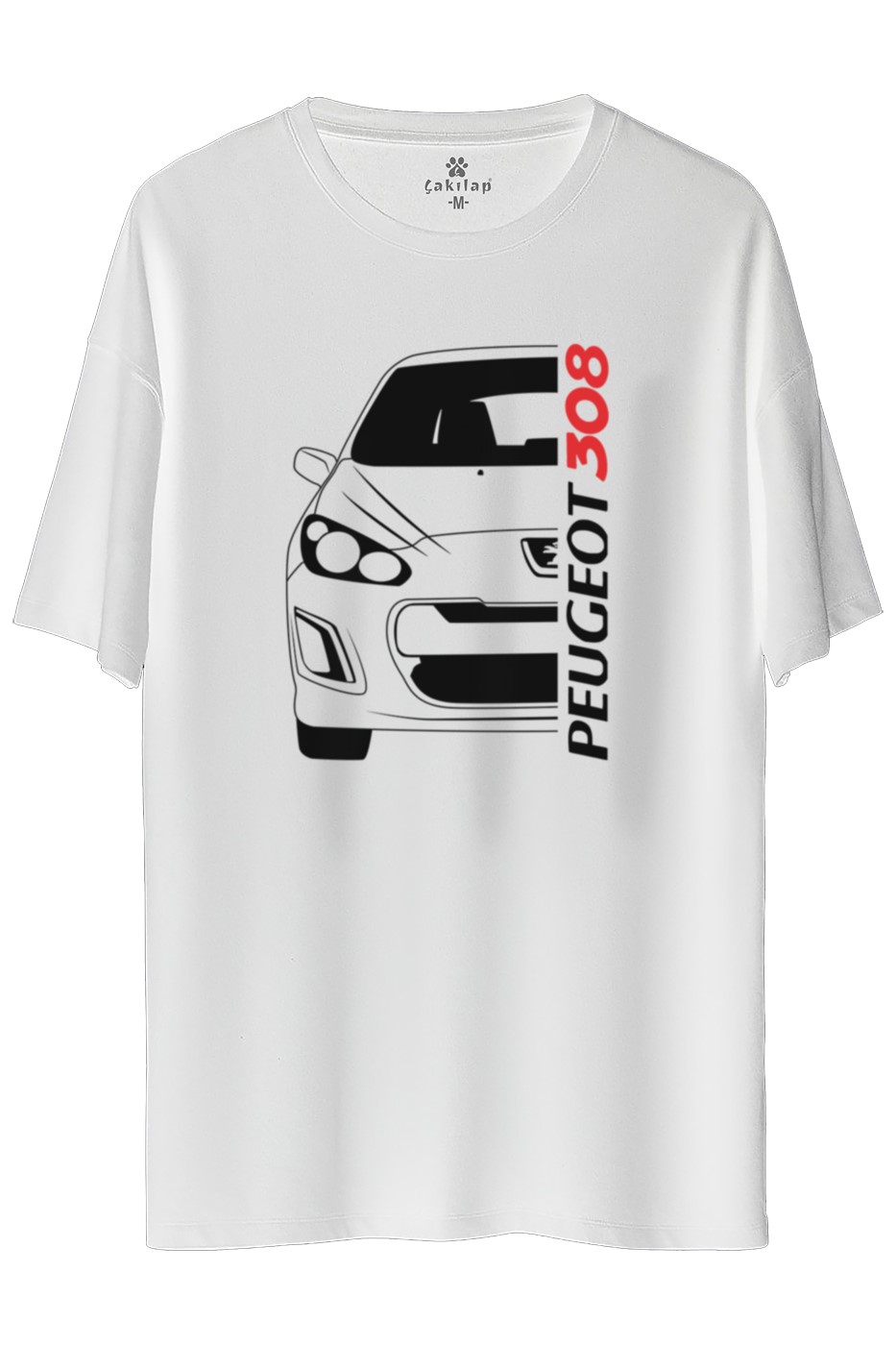 Peugeot 308 Baskılı Oversize Tişört