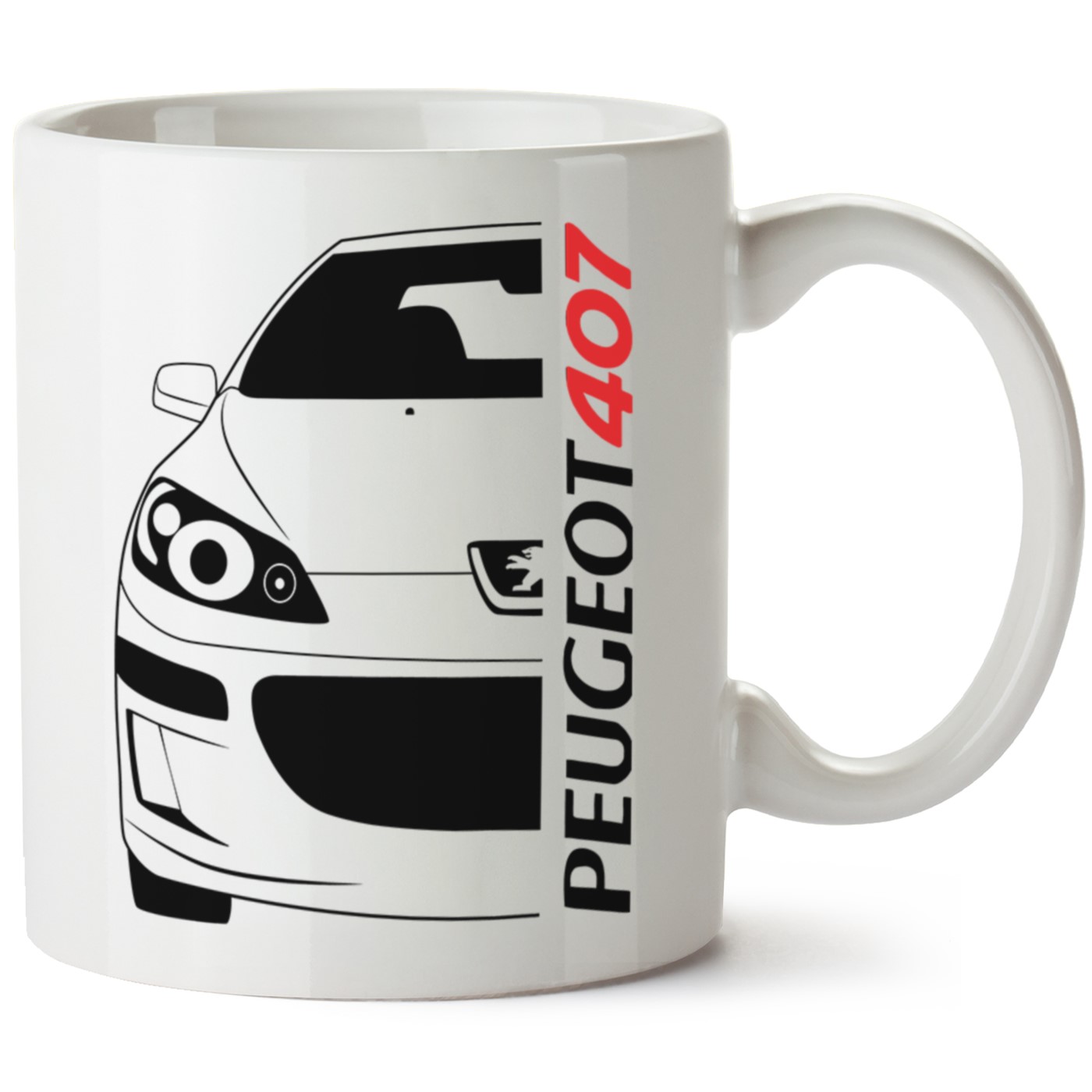 Peugeot 407 Baskılı Porselen Kupa Bardak