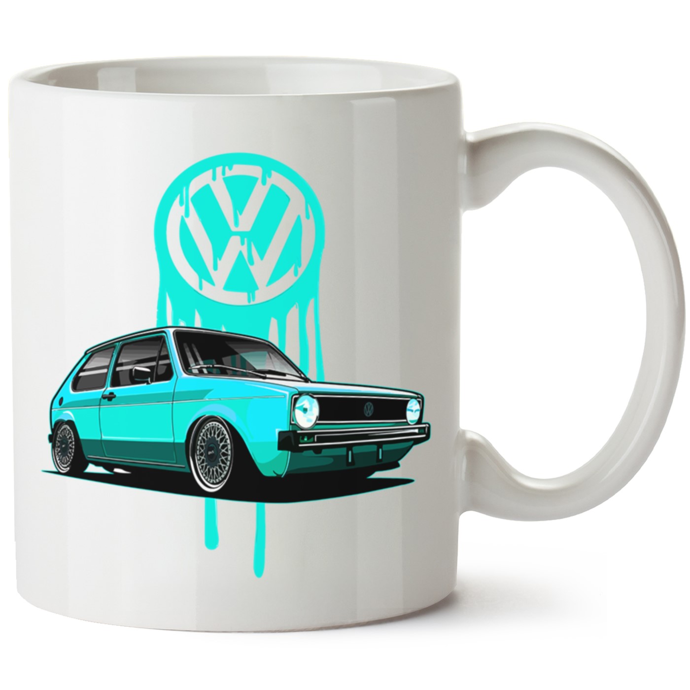 Vw Golf 1 Baskılı Porselen Kupa Bardak