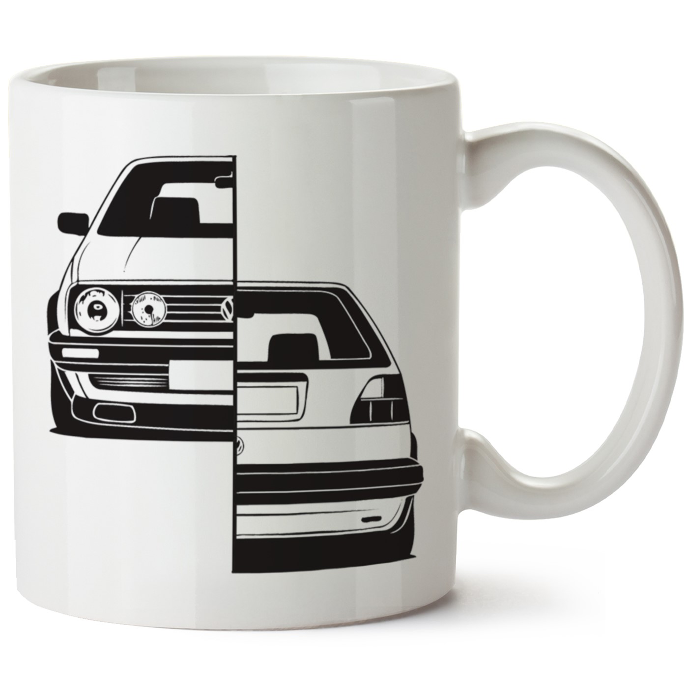 Vw Golf 2 Baskılı Porselen Kupa Bardak