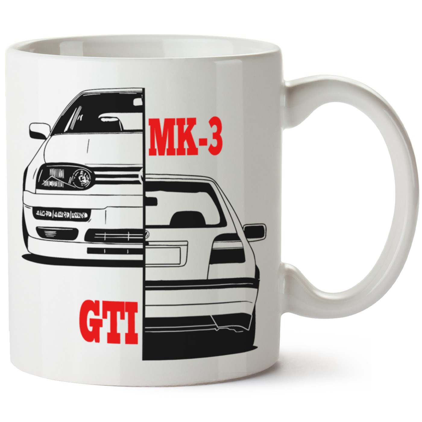 Vw Golf 3 Baskılı Porselen Kupa Bardak