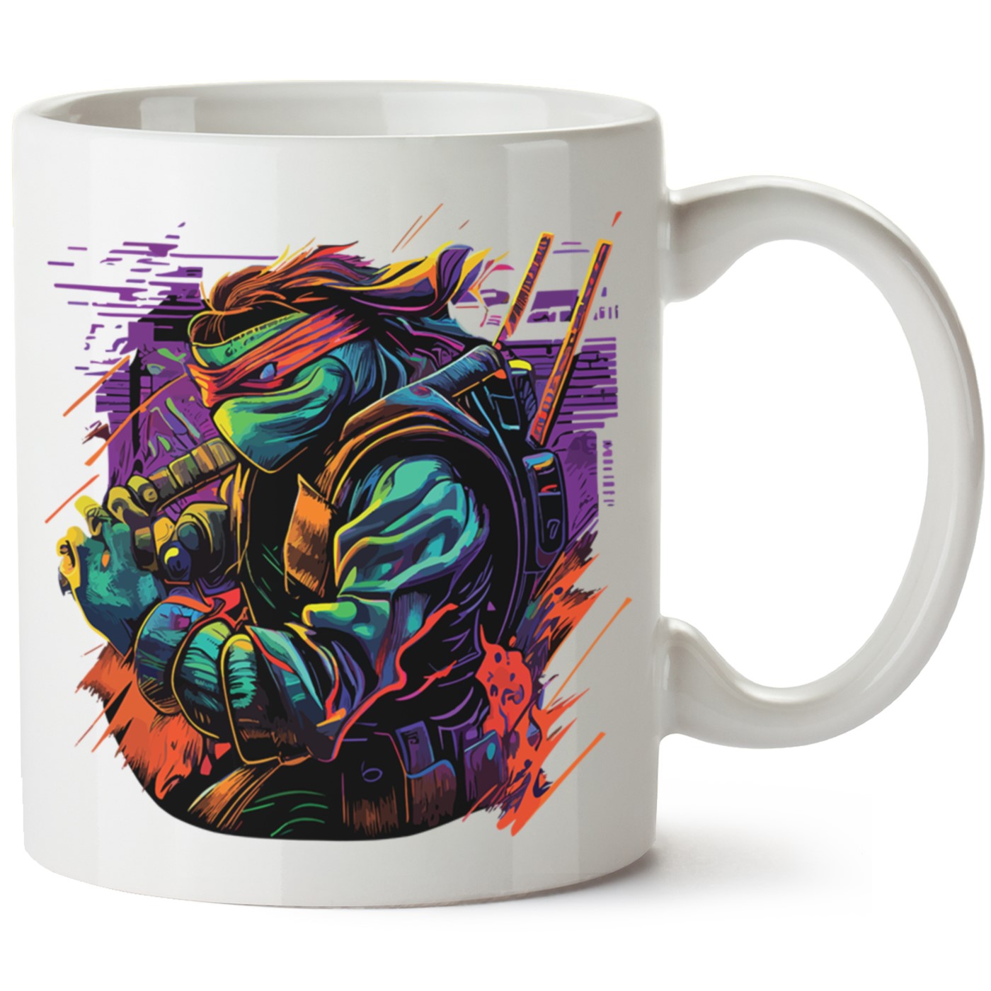 Ninja Kaplumbağa Baskılı Porselen Kupa Bardak