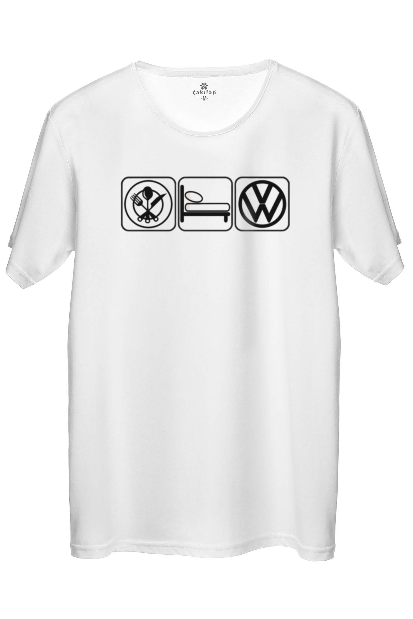 Vw Logo Baskılı Regular Tişört