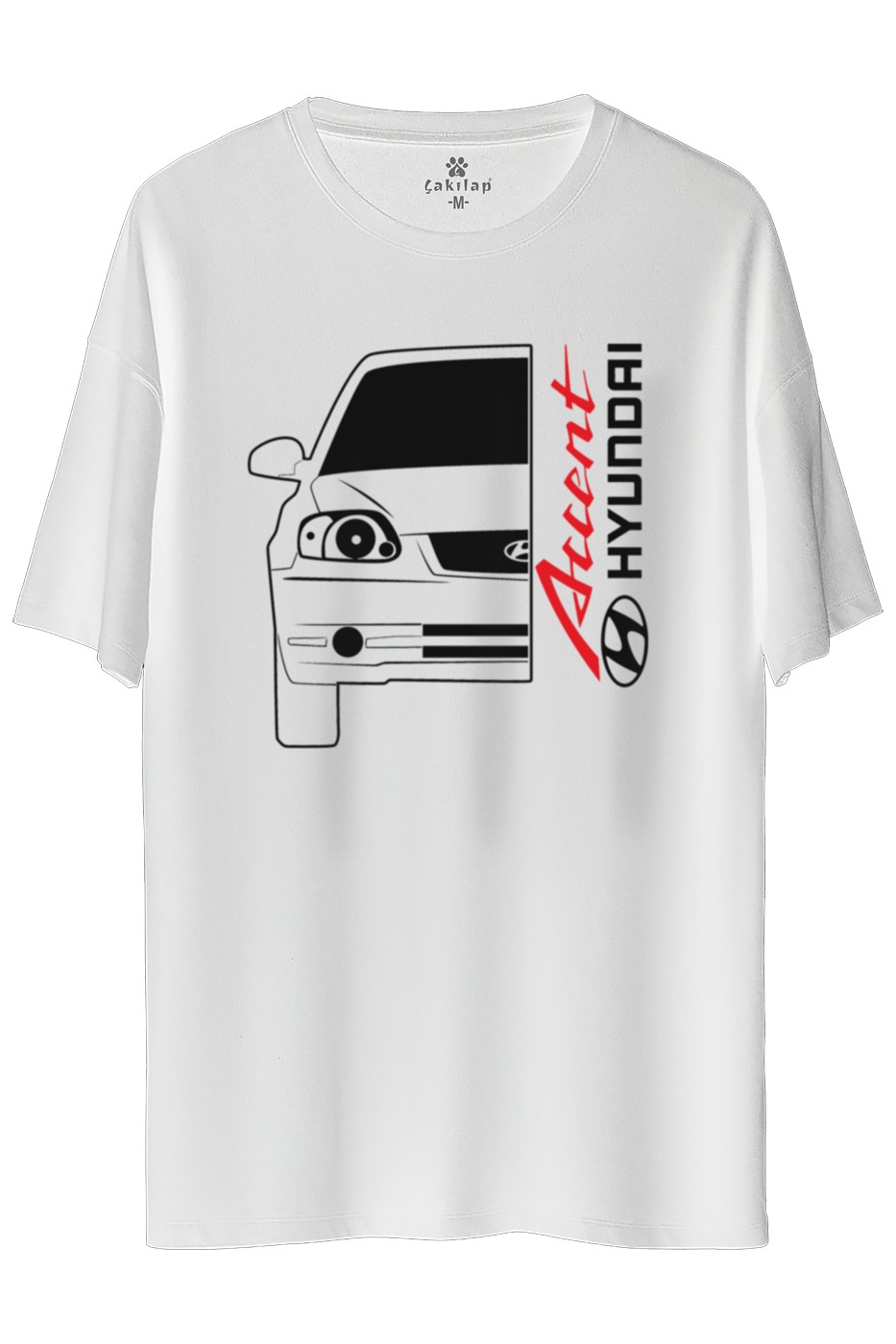 Hyundai Accent Baskılı Oversize Tişört