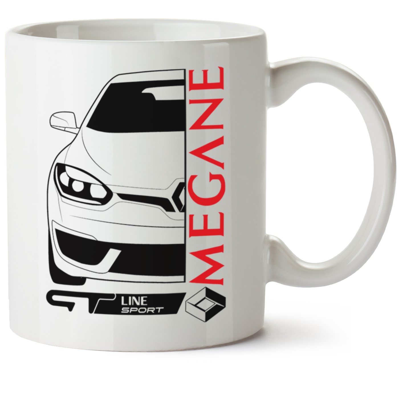 Renault Megane 3Fz3 Baskılı Porselen Kupa Bardak