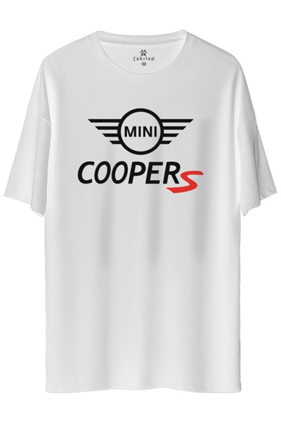 Mini Cooper Logo Baskılı Oversize Tişört