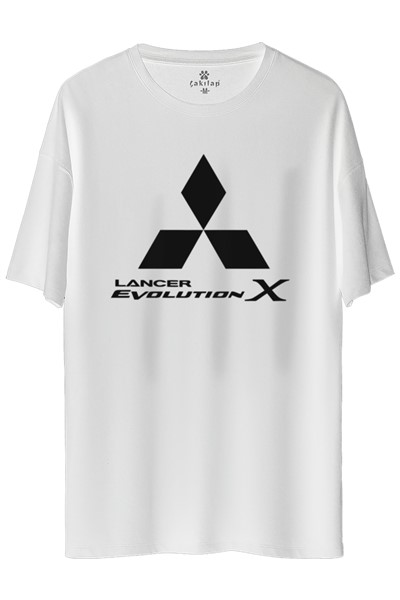 Mitsubishi Logo Baskılı Oversize Tişört