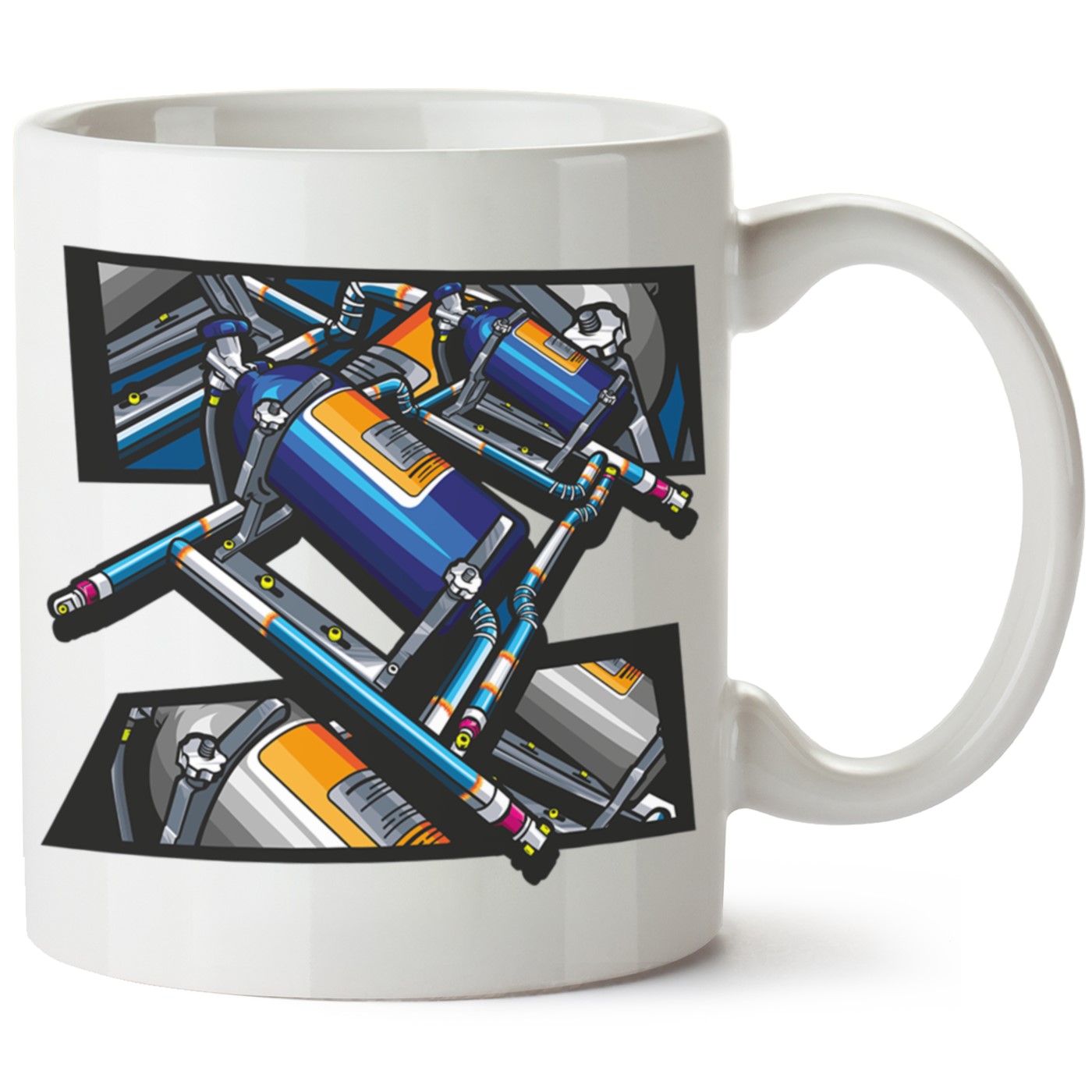 Nos Baskılı Porselen Kupa Bardak