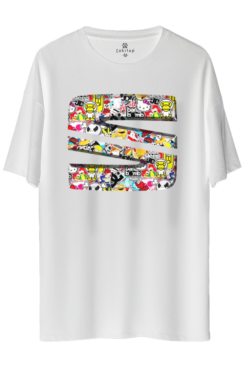 Seat Logo Baskılı Oversize Tişört