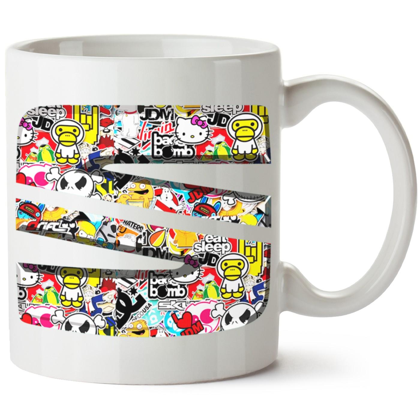 Seat Logo Baskılı Porselen Kupa Bardak