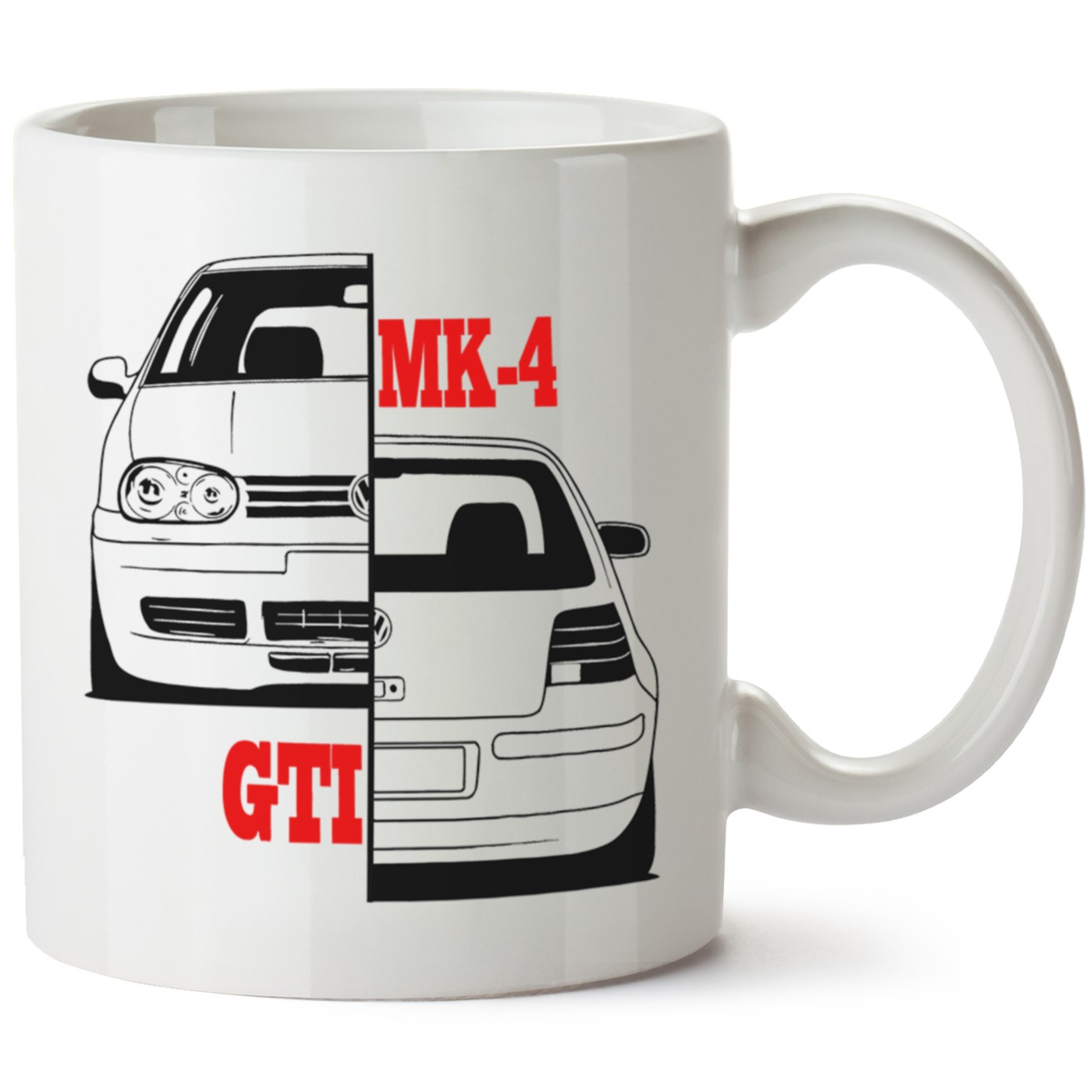 Vw Golf 4 Baskılı Porselen Kupa Bardak