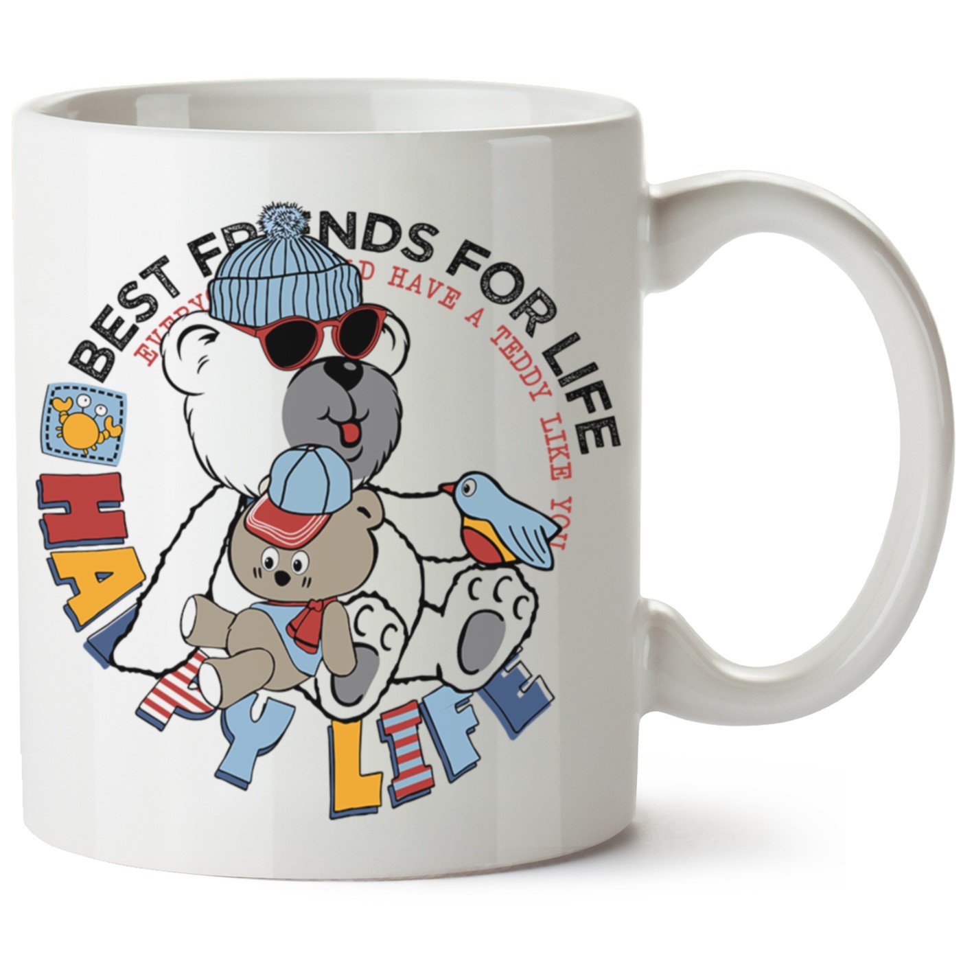 Best Friends For Life Baskılı Porselen Kupa Bardak