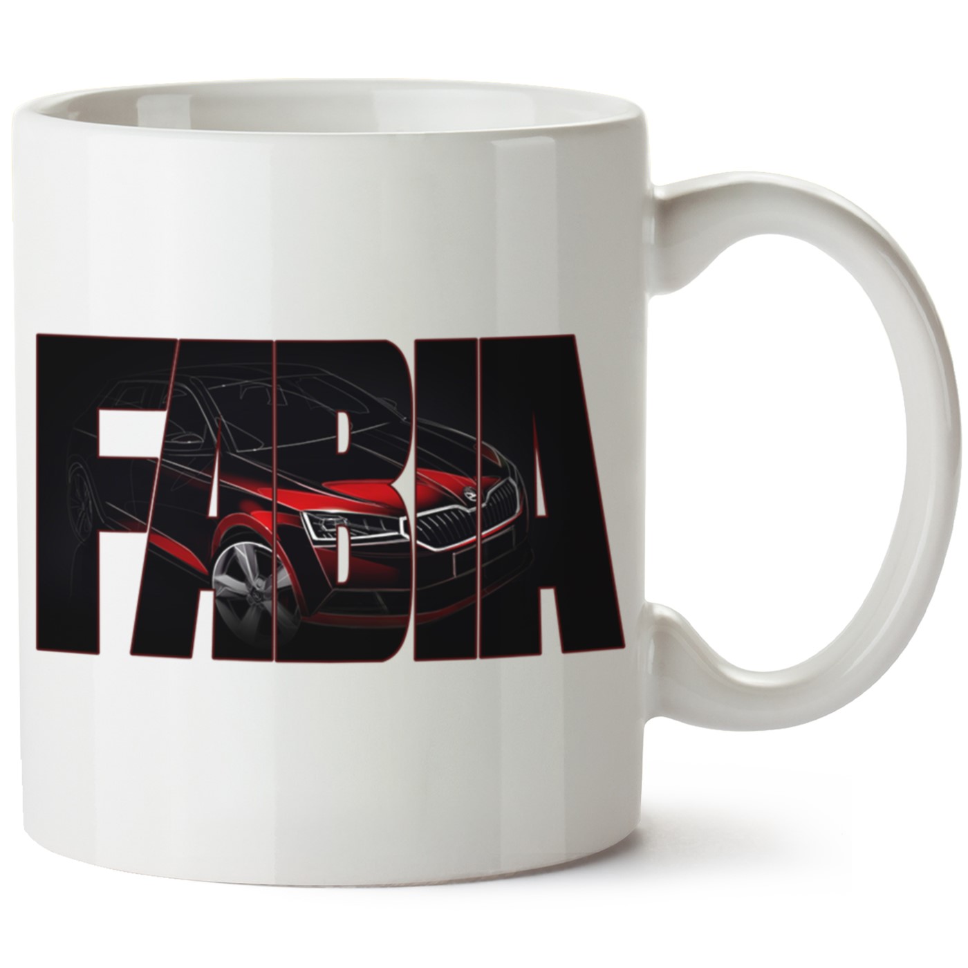 Skoda Fabia3 Baskılı Porselen Kupa Bardak