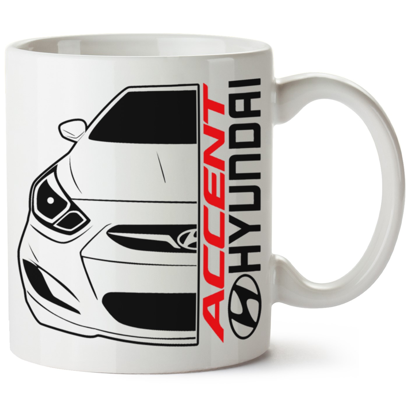 Hyundai Accent Baskılı Porselen Kupa Bardak