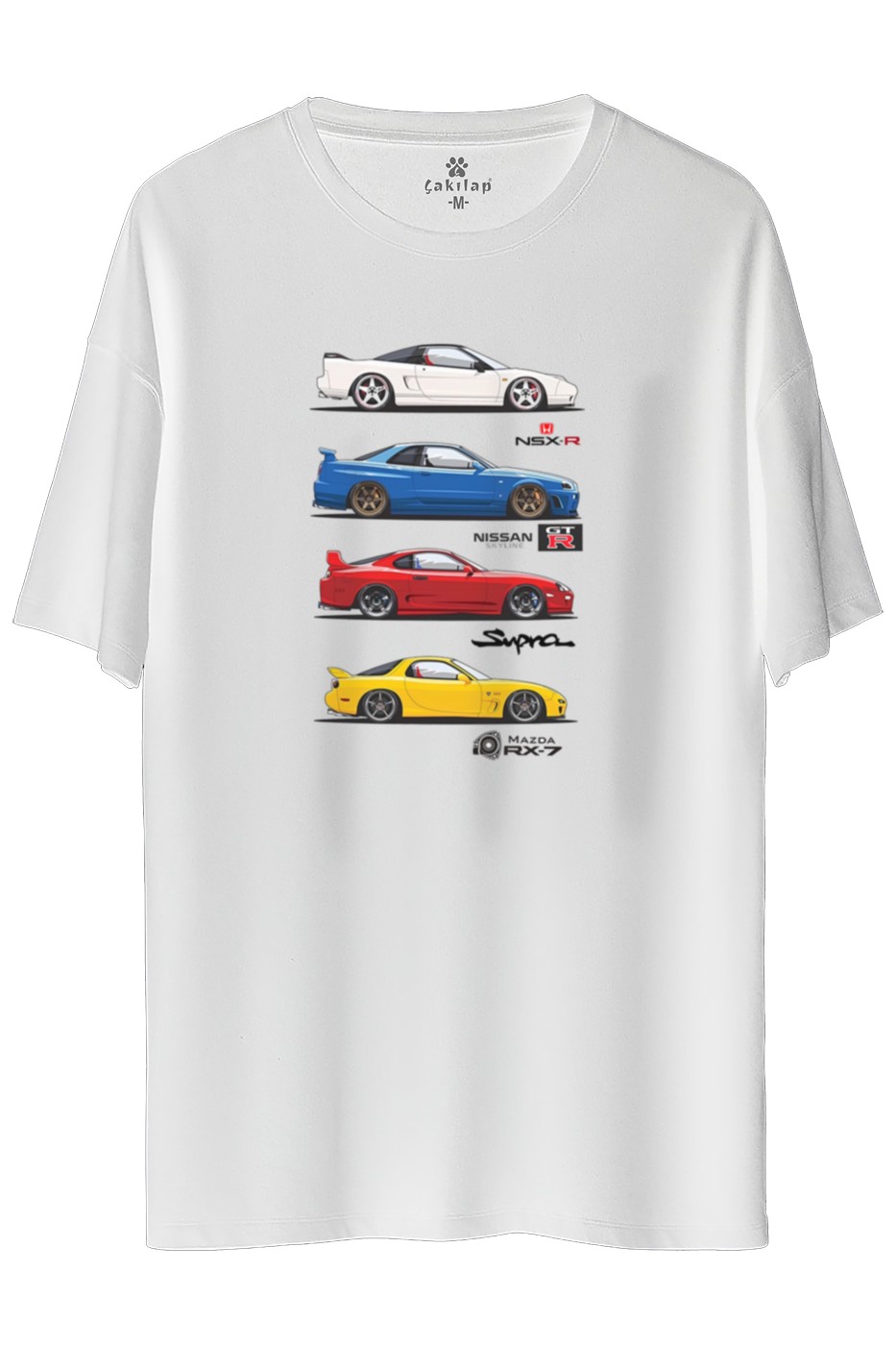 Jdm Legends Baskılı Oversize Tişört