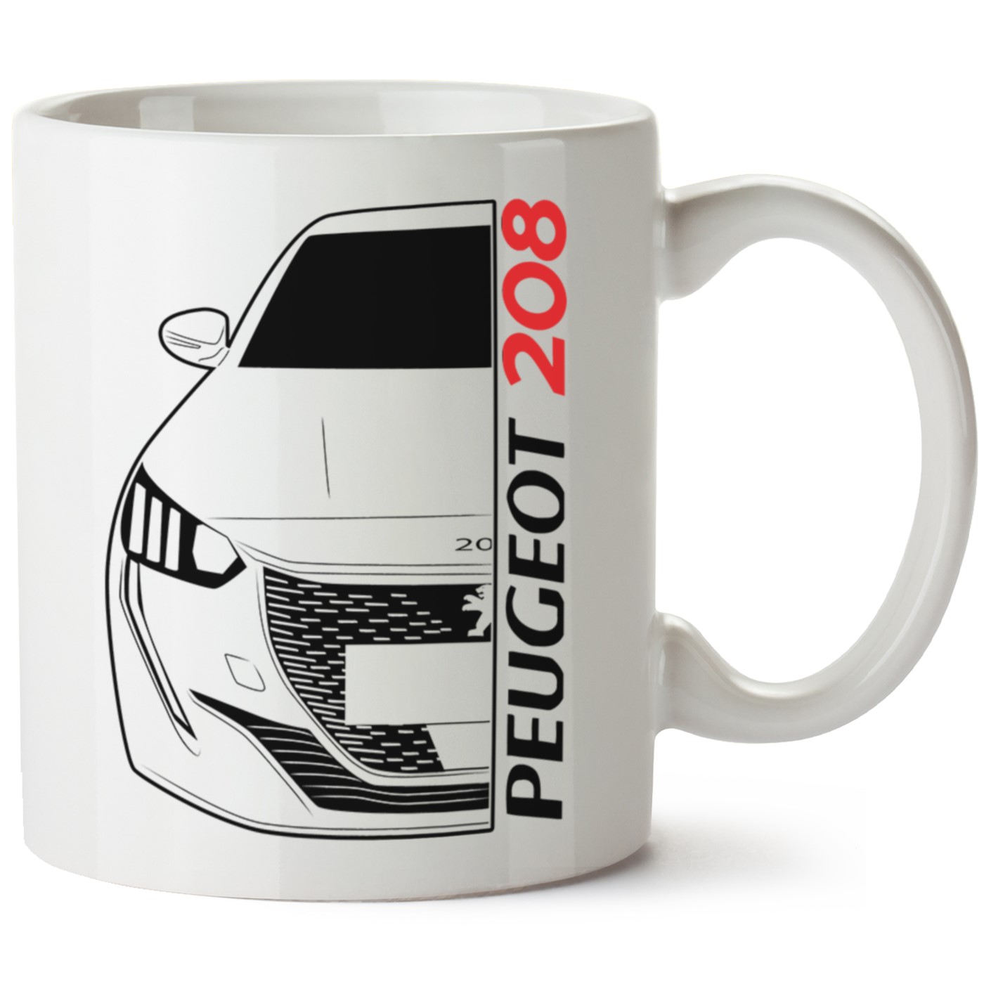 Peugeot 208 Baskılı Porselen Kupa Bardak