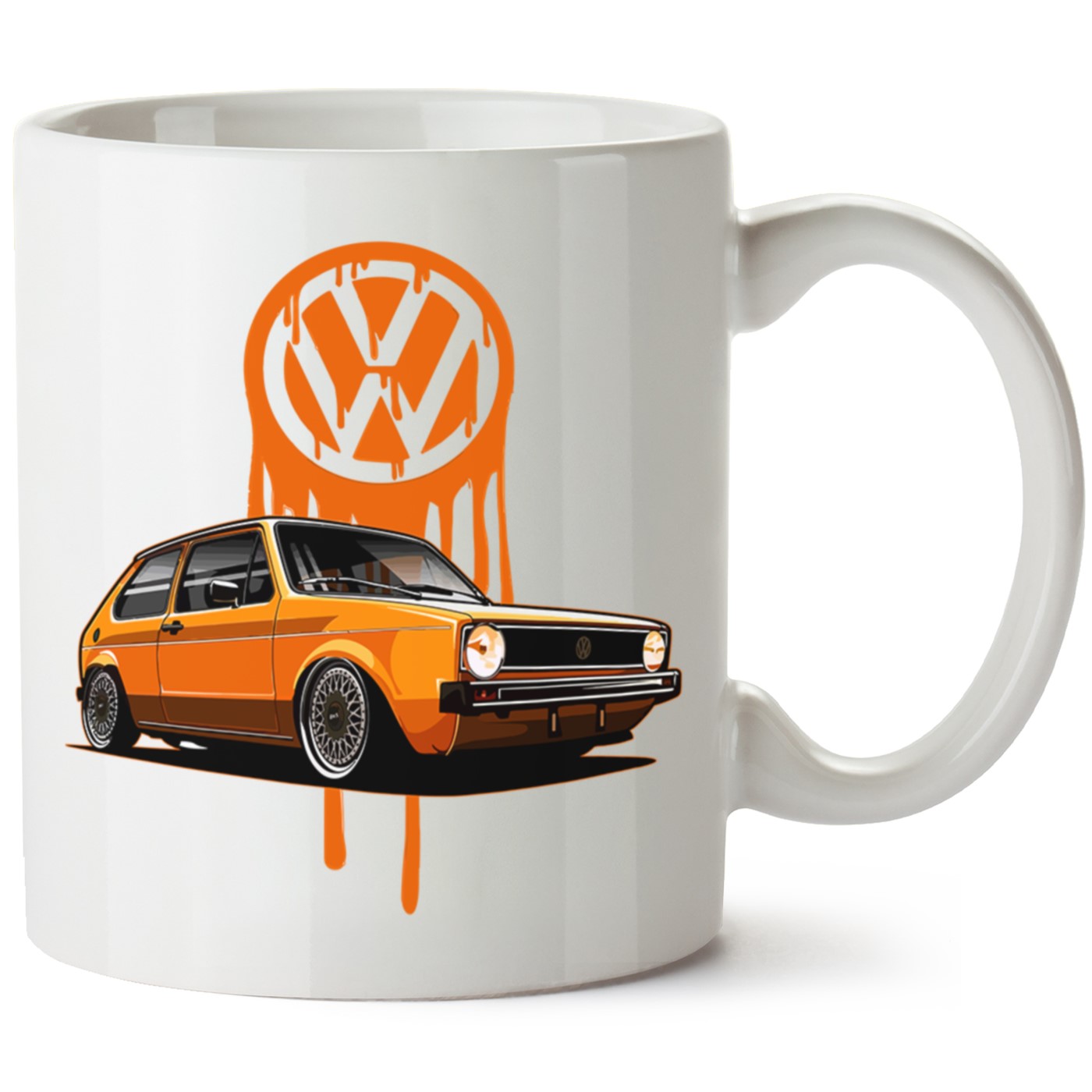 Vw Golf 1 Baskılı Porselen Kupa Bardak