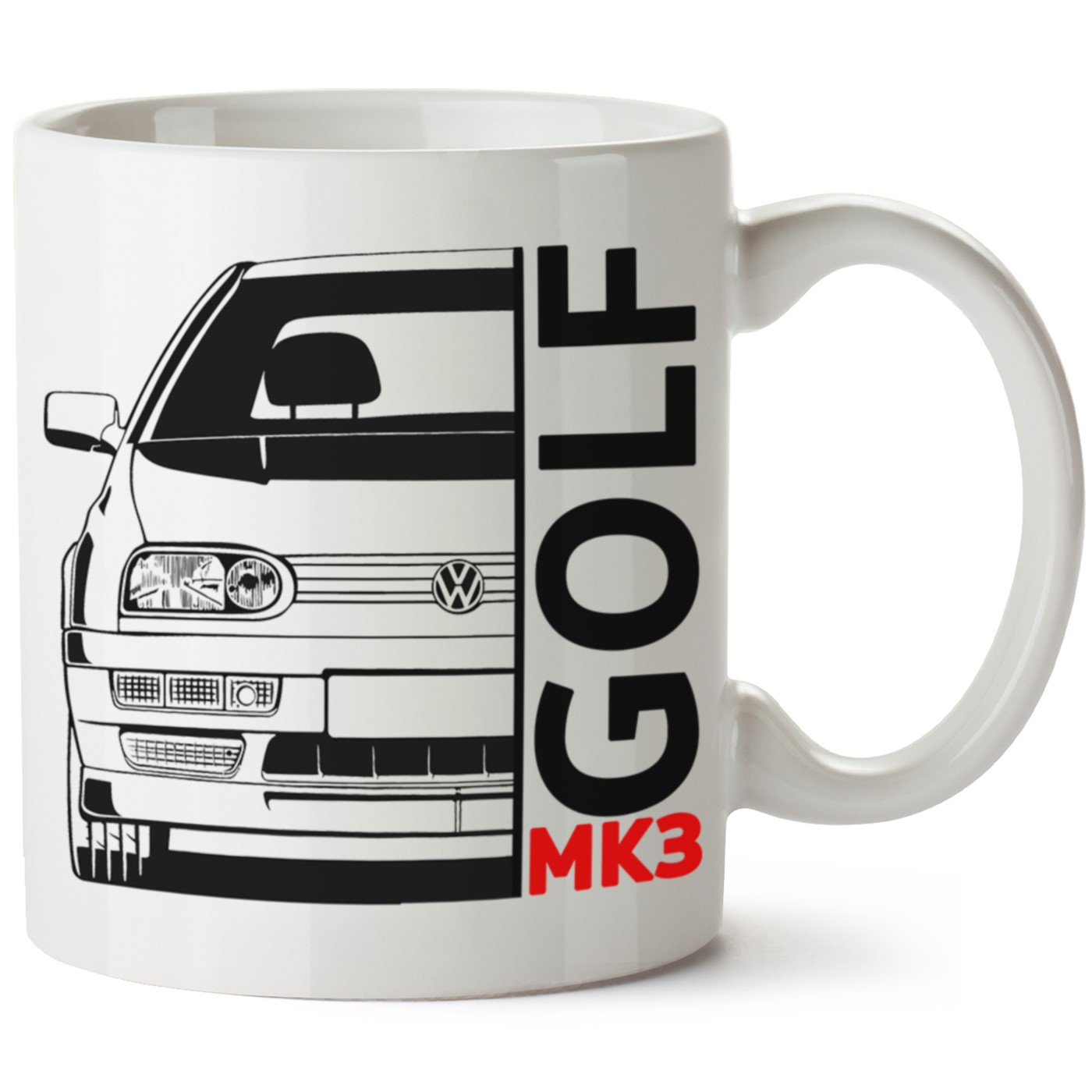 Vw Golf 3 Baskılı Porselen Kupa Bardak