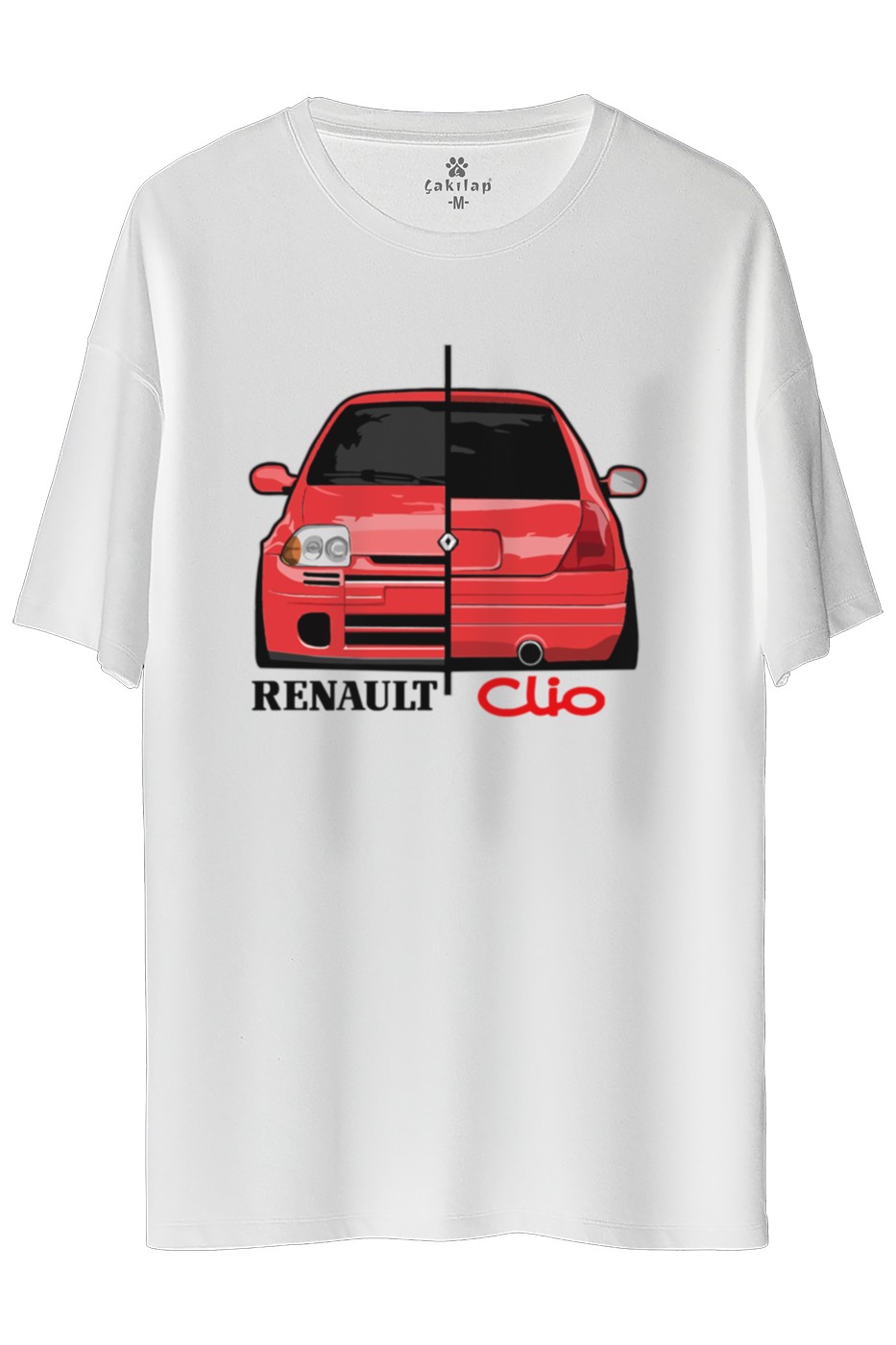 Renault Clio 1 Baskılı Oversize Tişört