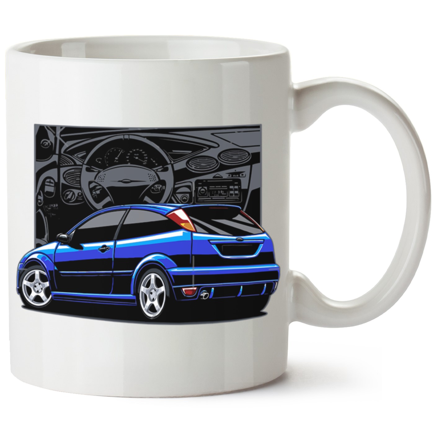 Ford Focus Mk1 Baskılı Porselen Kupa Bardak