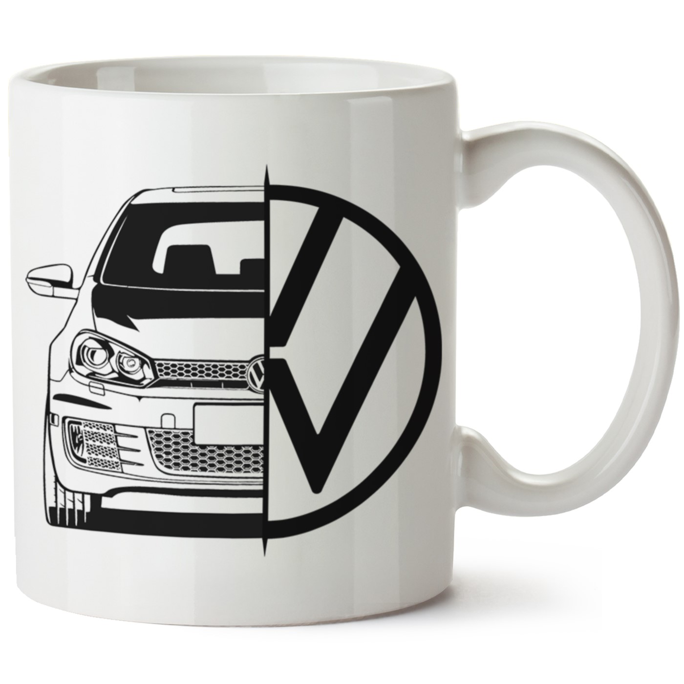 Vw Golf 6 Baskılı Porselen Kupa Bardak