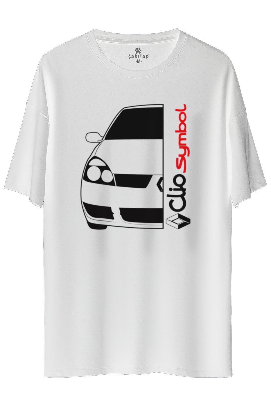 Renault Clio Symbol Baskılı Oversize Tişört