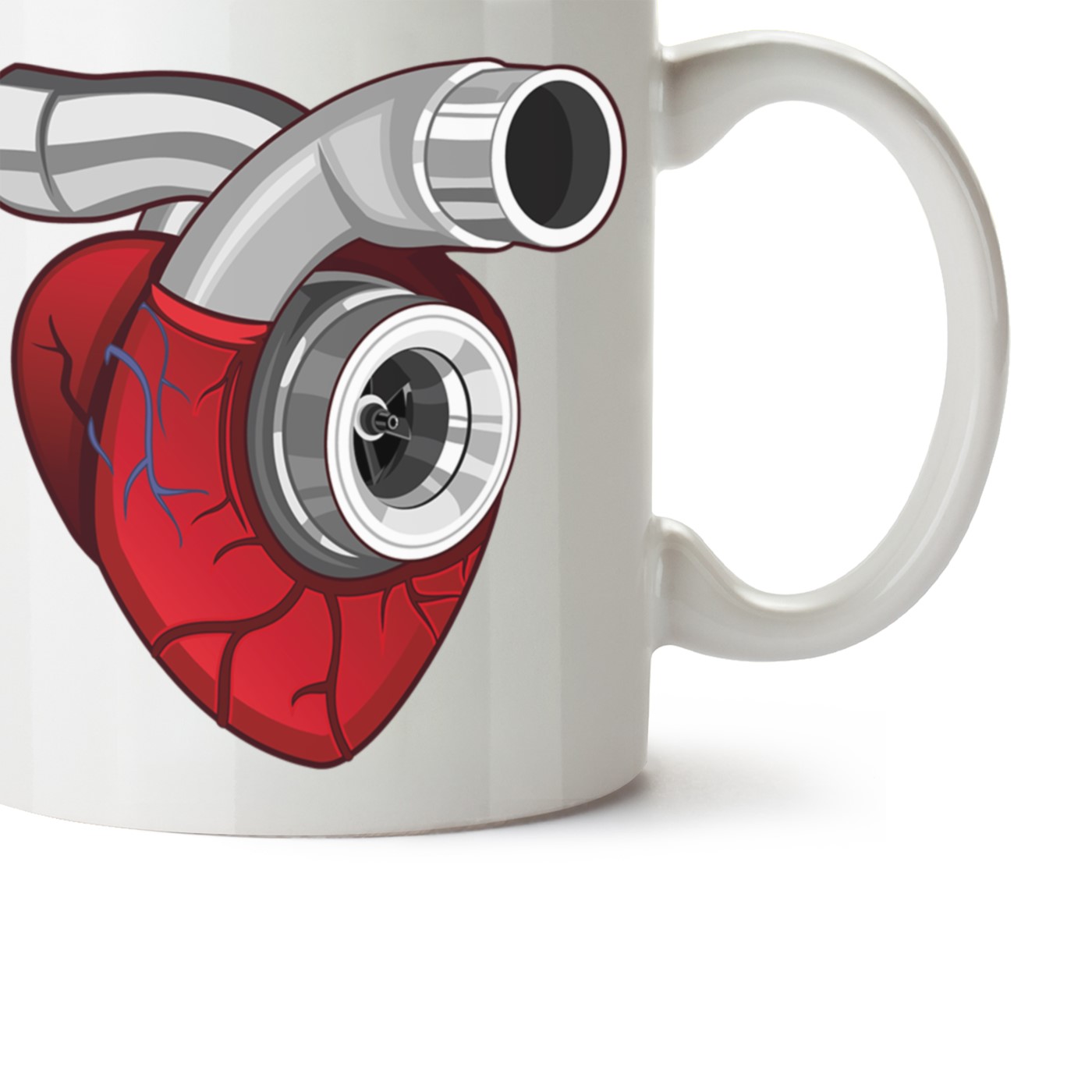 Turbo Baskılı Porselen Kupa Bardak