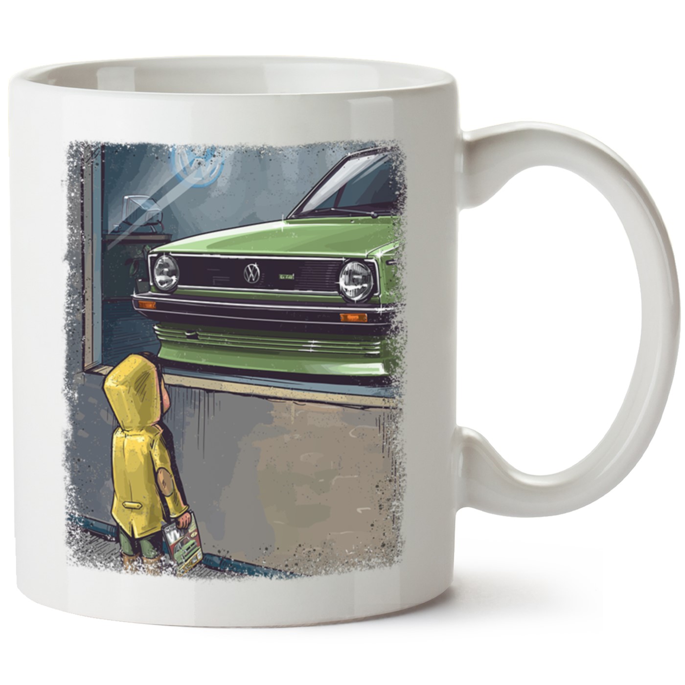 Vw Golf 1 Baskılı Porselen Kupa Bardak