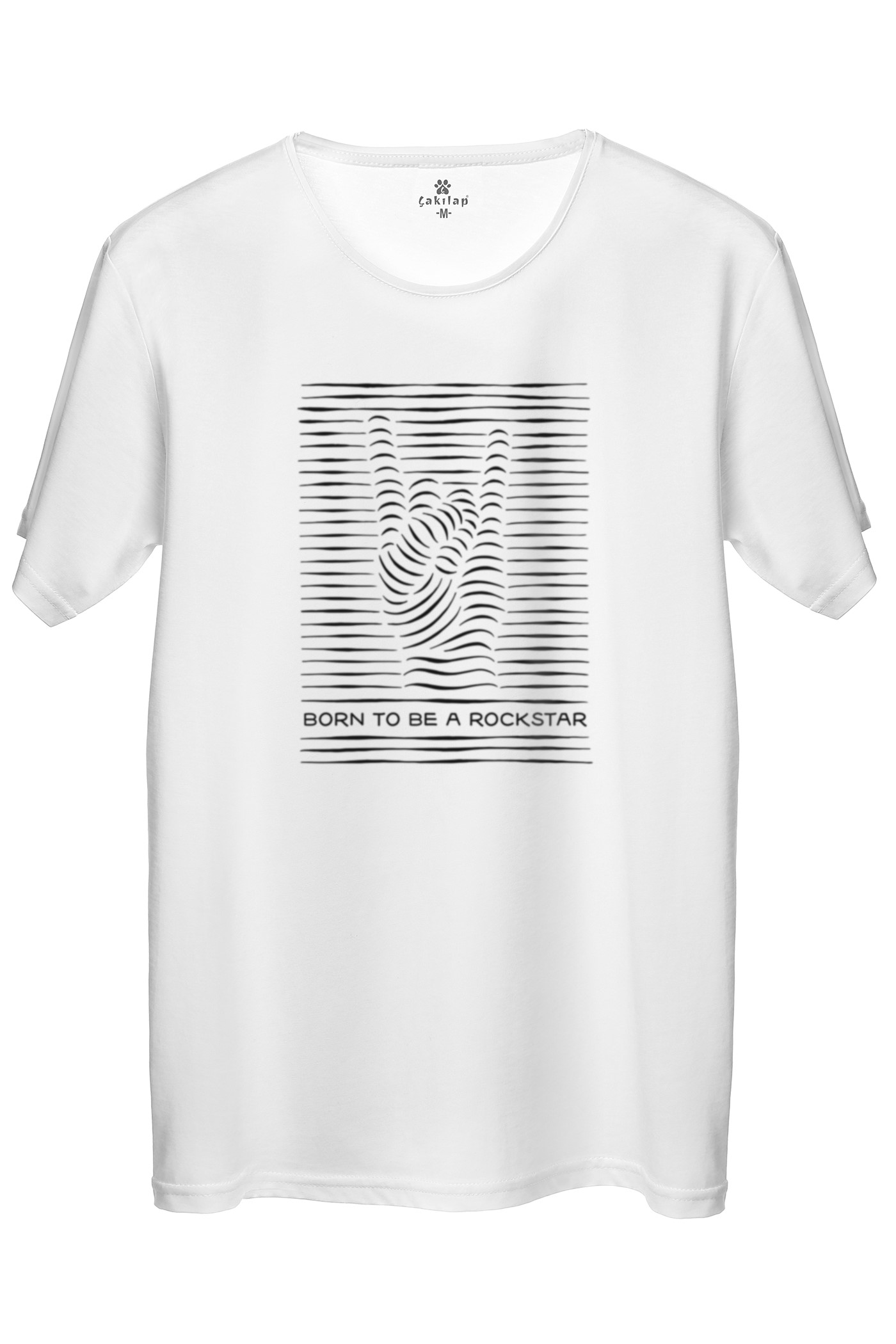 Born to Bea Rock Star  Baskılı Regular Tişört