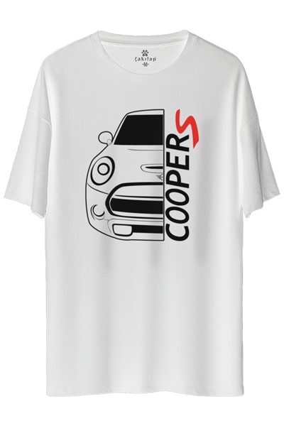 Mini Cooper Baskılı Oversize Tişört
