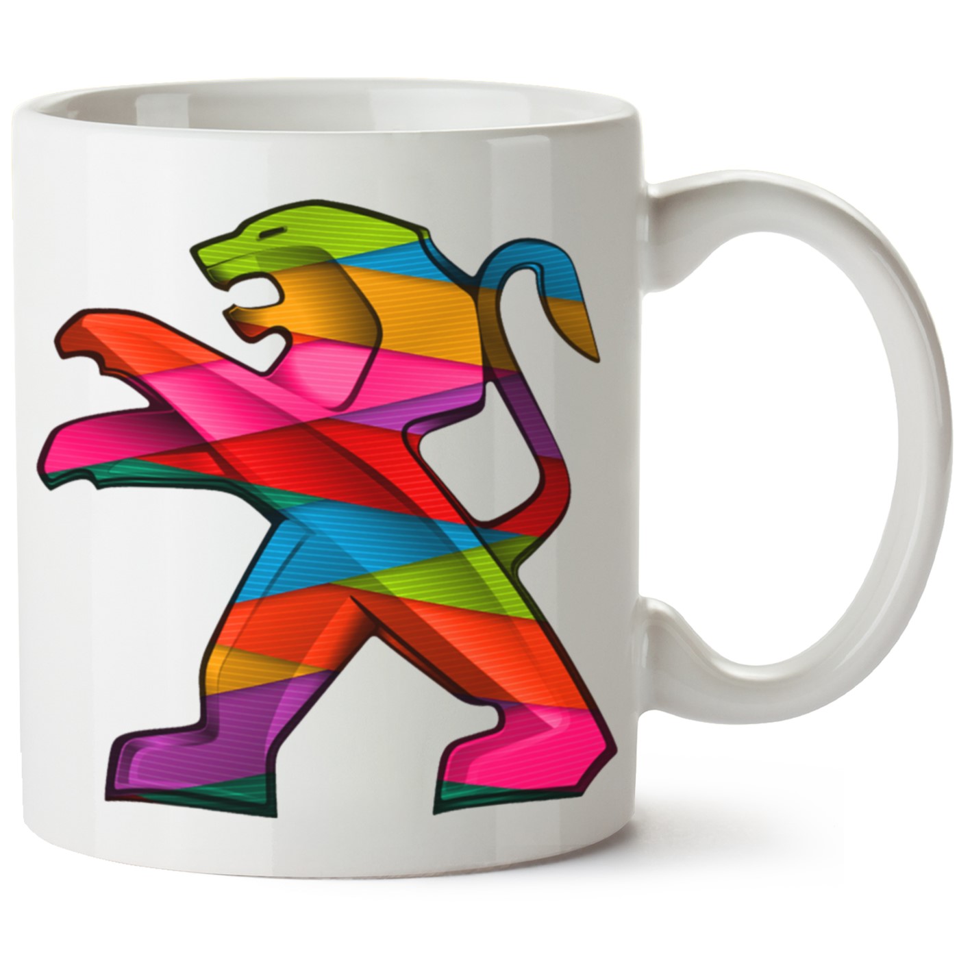 Peugeot Logo Baskılı Porselen Kupa Bardak