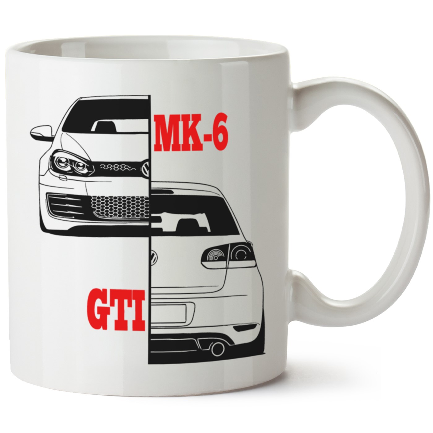 Vw Golf 6 Baskılı Porselen Kupa Bardak