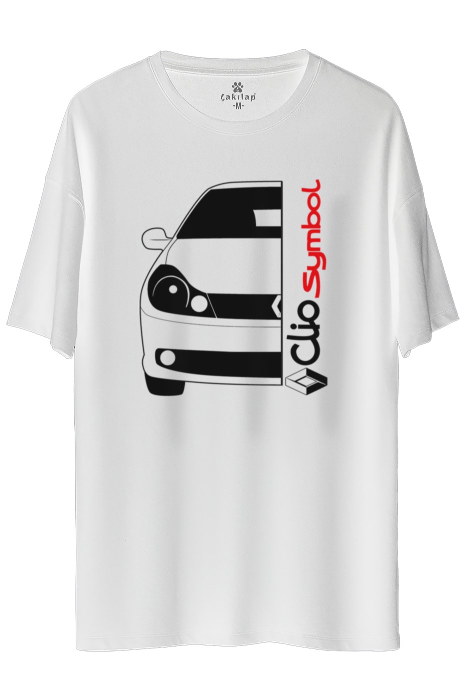 Renault Clio Symbol Baskılı Oversize Tişört