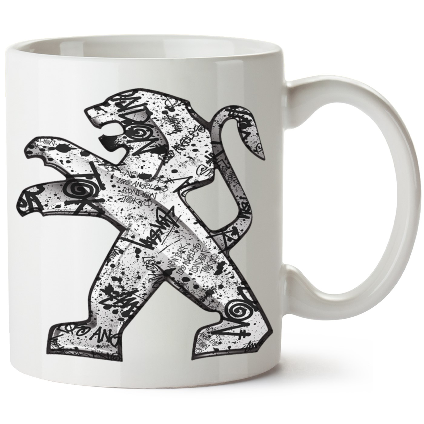 Peugeot Logo Baskılı Porselen Kupa Bardak