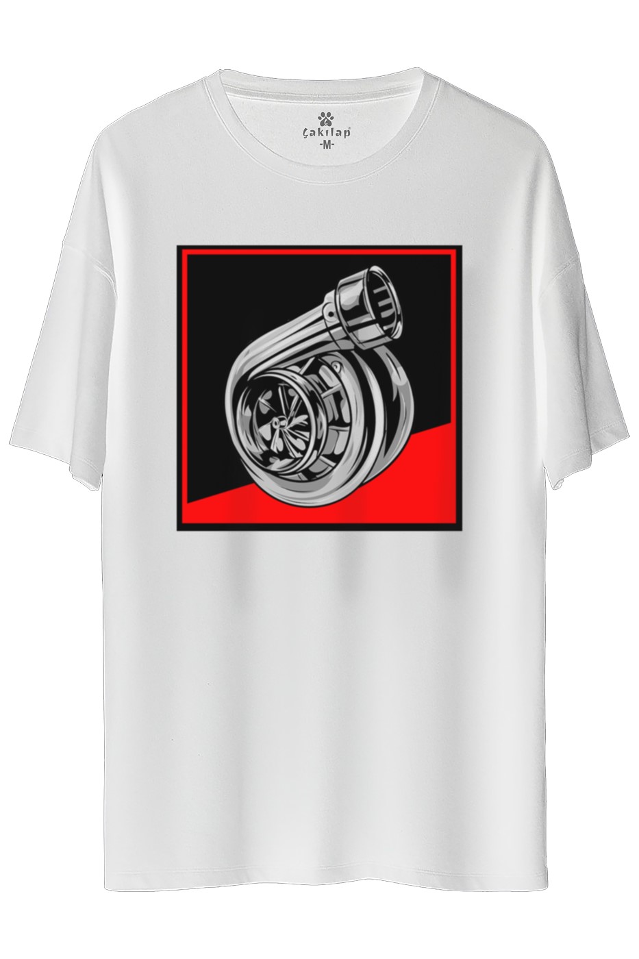 Turbo Baskılı Oversize Tişört