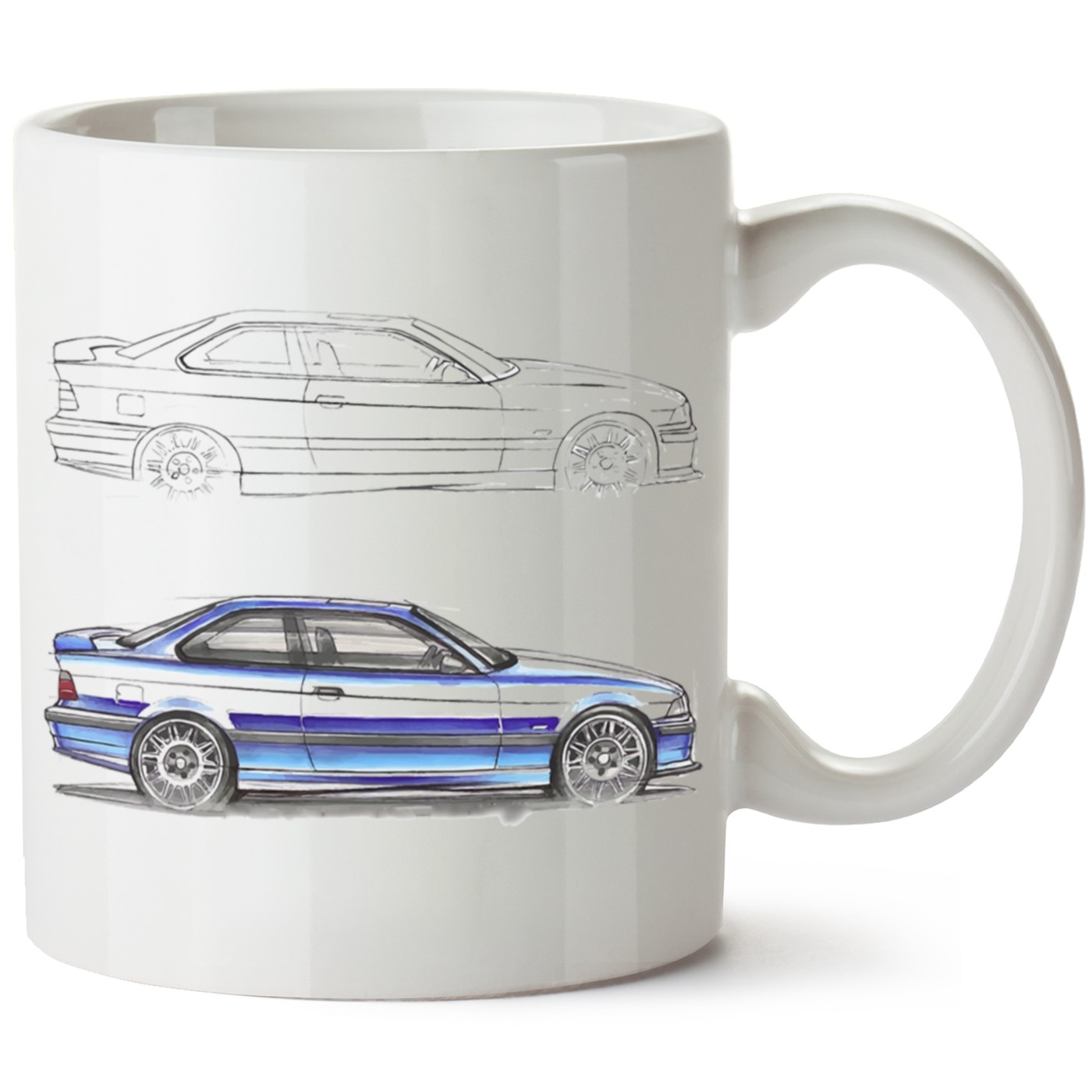 Bmw E36 Baskılı Porselen Kupa Bardak