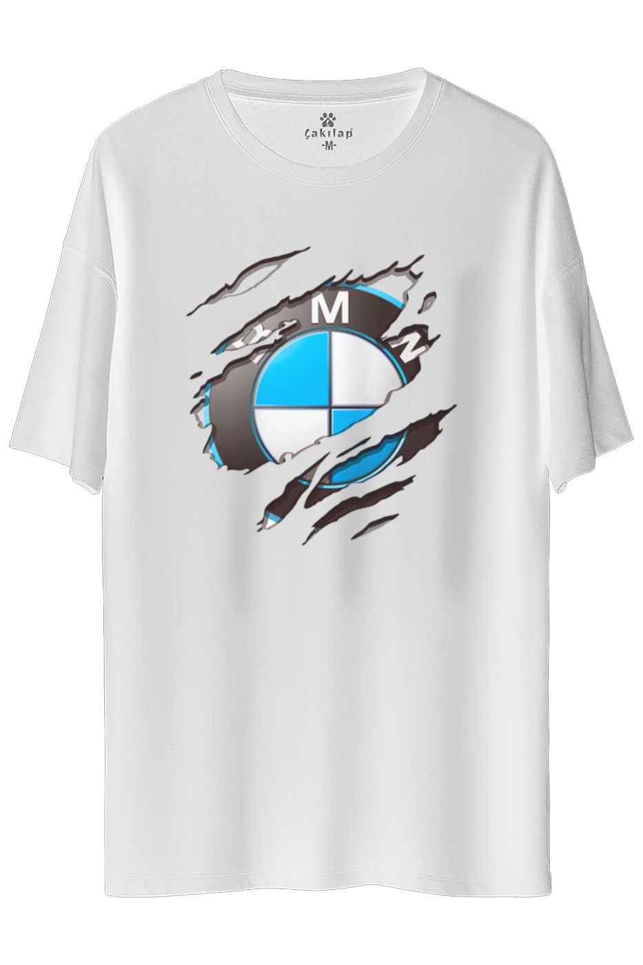 Bmw Logo Baskılı Oversize Tişört