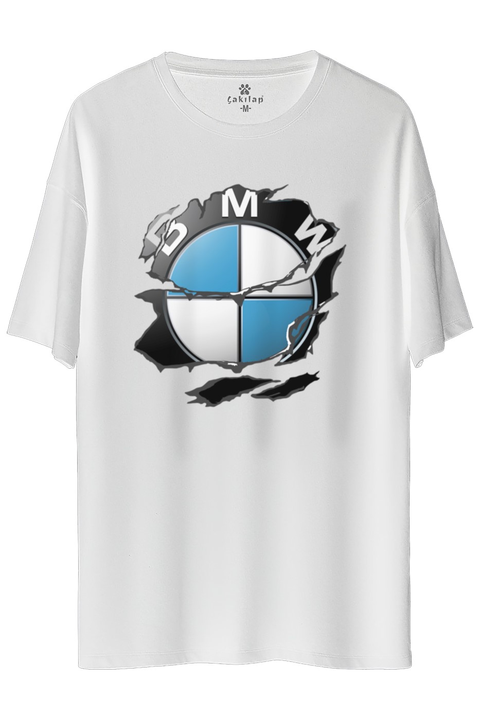 Bmw Logo Baskılı Oversize Tişört