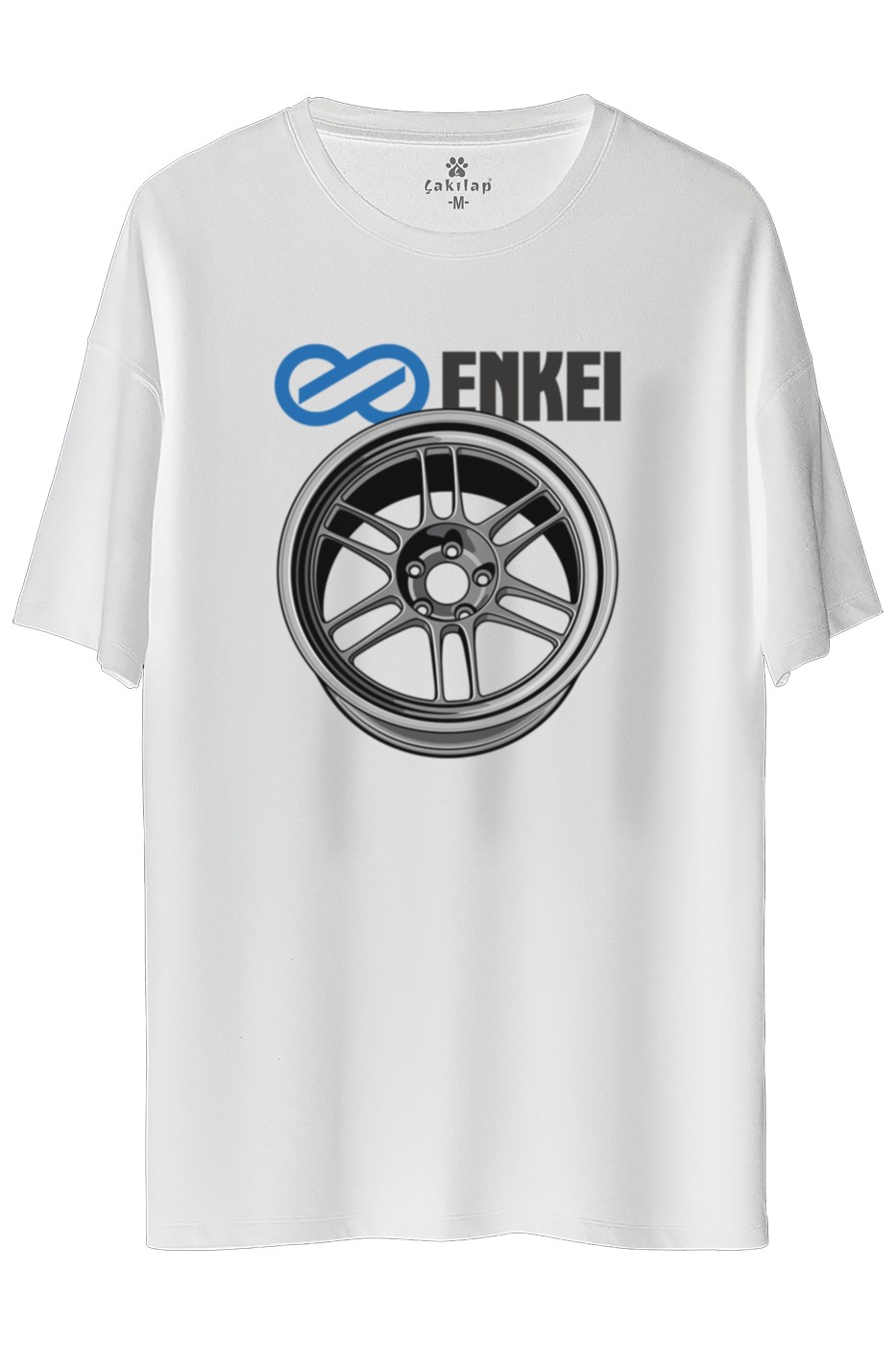 Enkei Jant Baskılı Oversize Tişört
