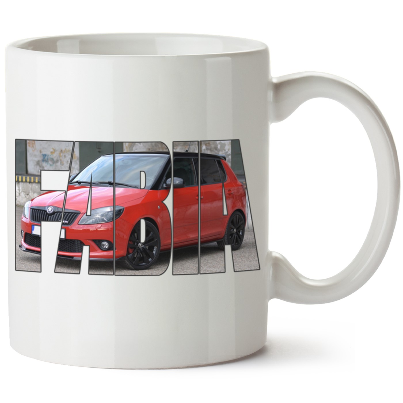 Skoda Fabia2 Baskılı Porselen Kupa Bardak