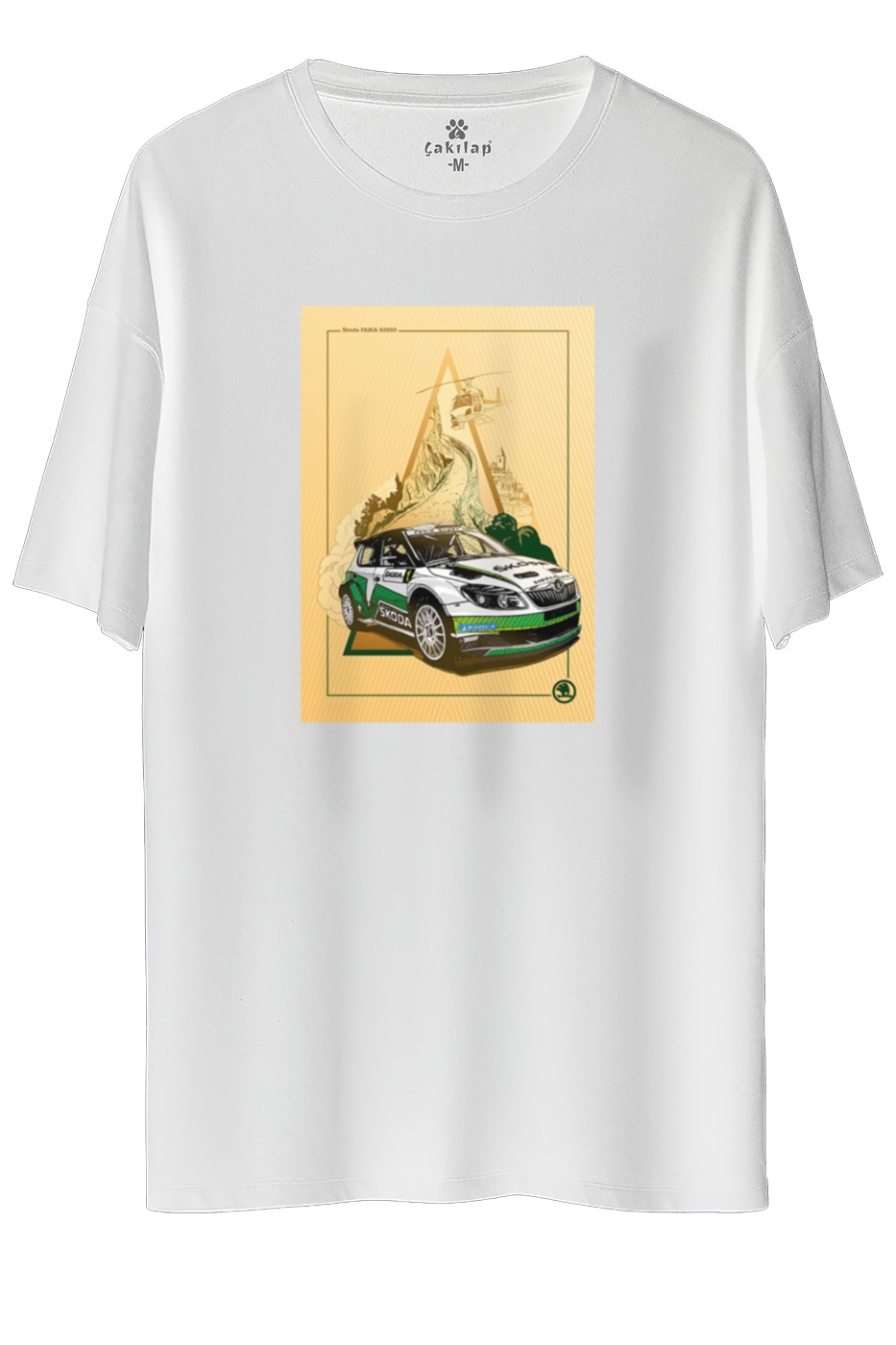 Skoda Fabia2 Baskılı Oversize Tişört