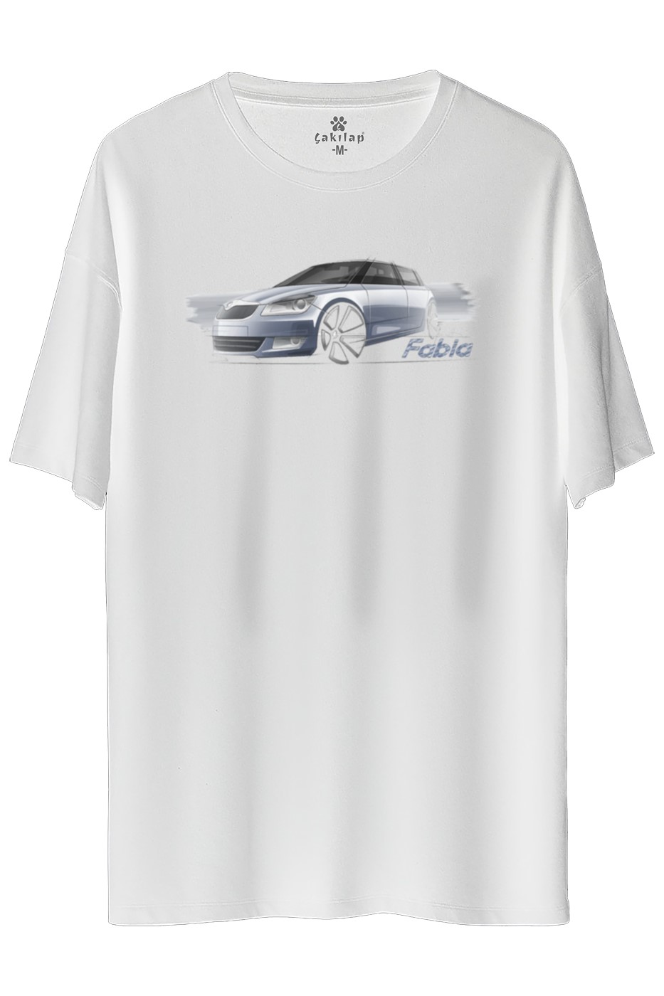 Skoda Fabia2 Baskılı Oversize Tişört