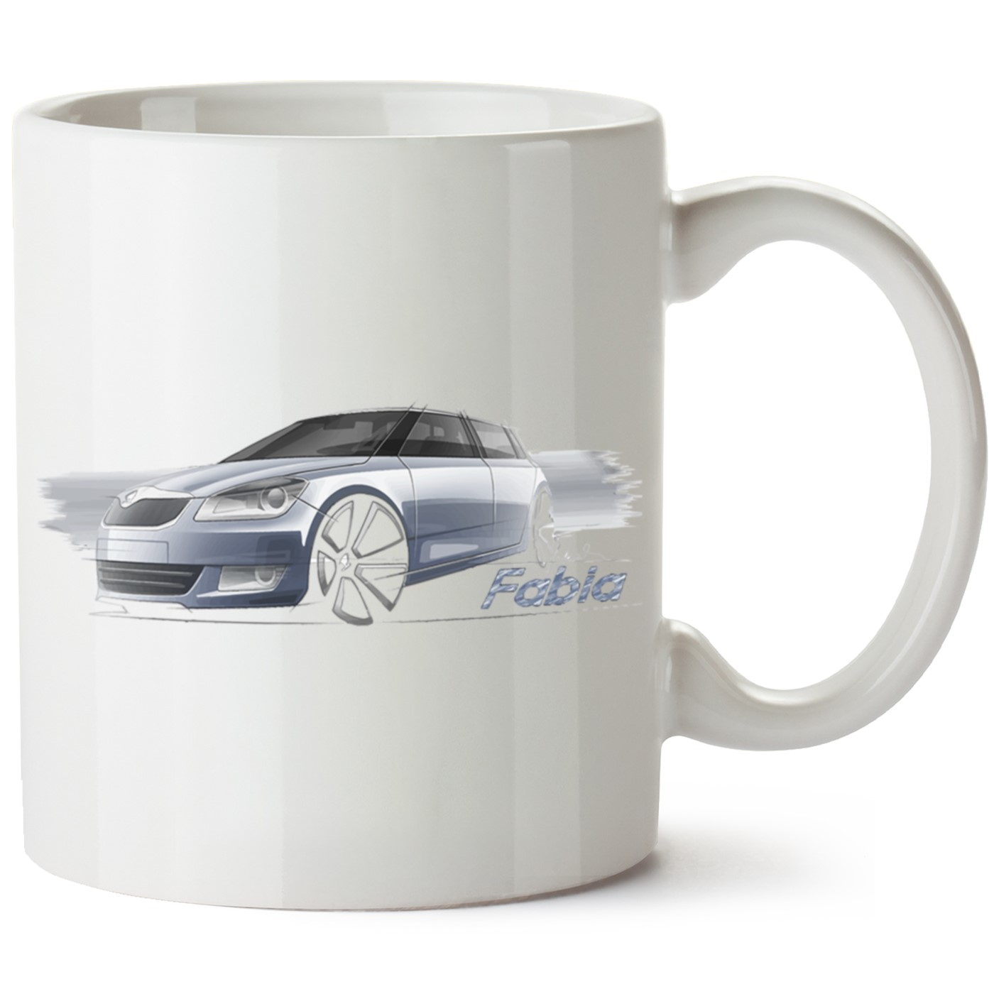 Skoda Fabia2 Baskılı Porselen Kupa Bardak