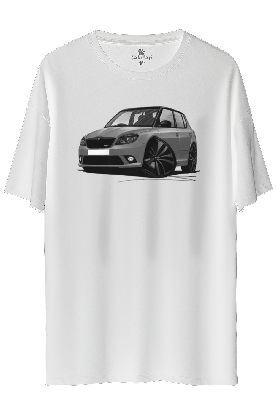 Skoda Fabia2 Baskılı Oversize Tişört